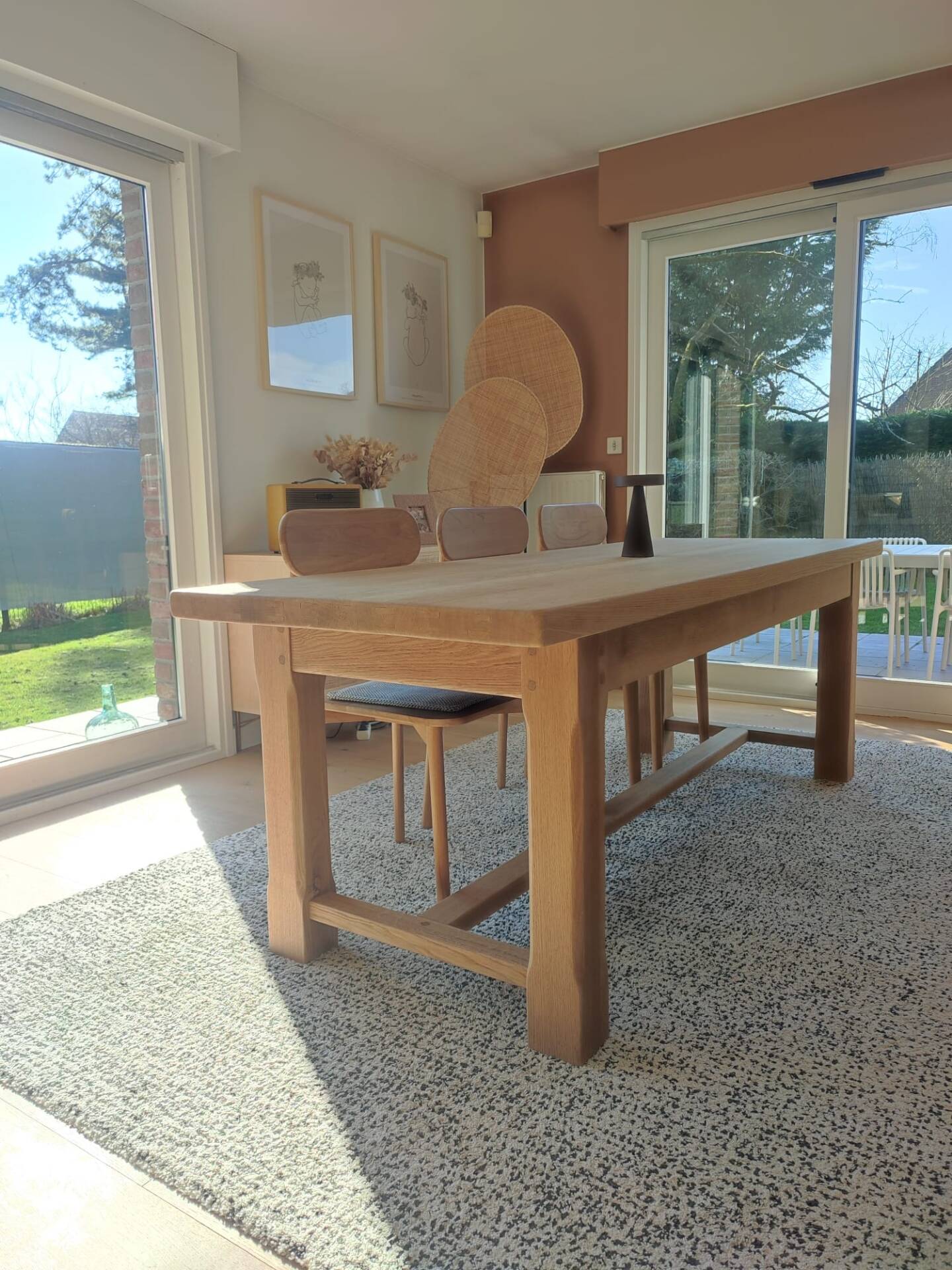 Table de ferme 2m20 chêne massif