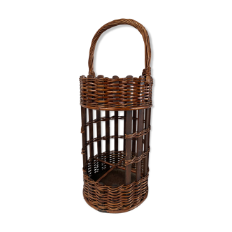 Vintage rattan bar basket