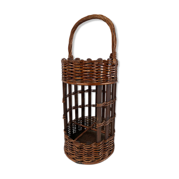 Panier bar en rotin vintage