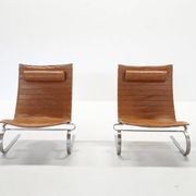 Set of PK20 Lounge Chairs by Poul Kjaerholm for E. Kold Christensen, 1960s