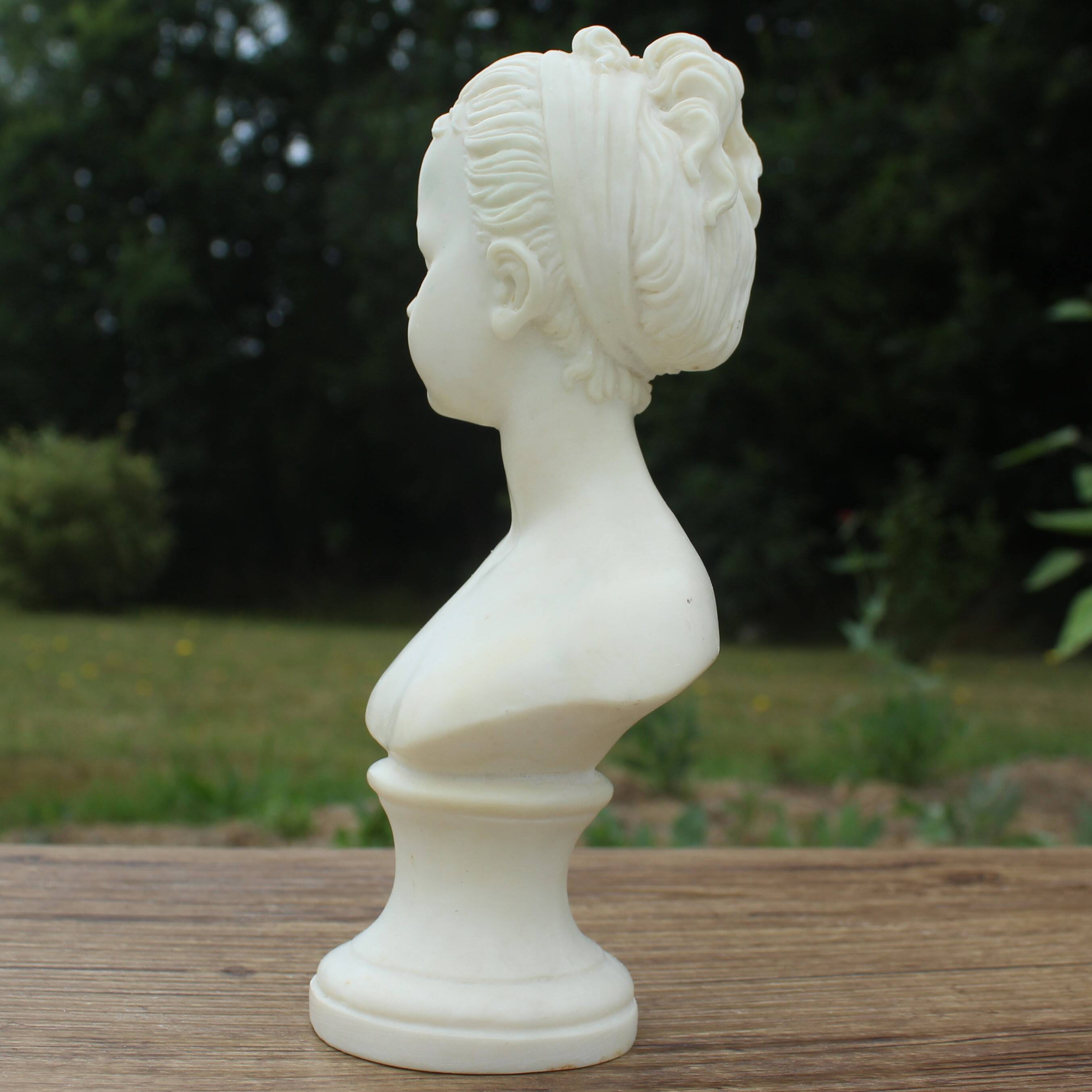 Alabaster bust of Louise Brogniard