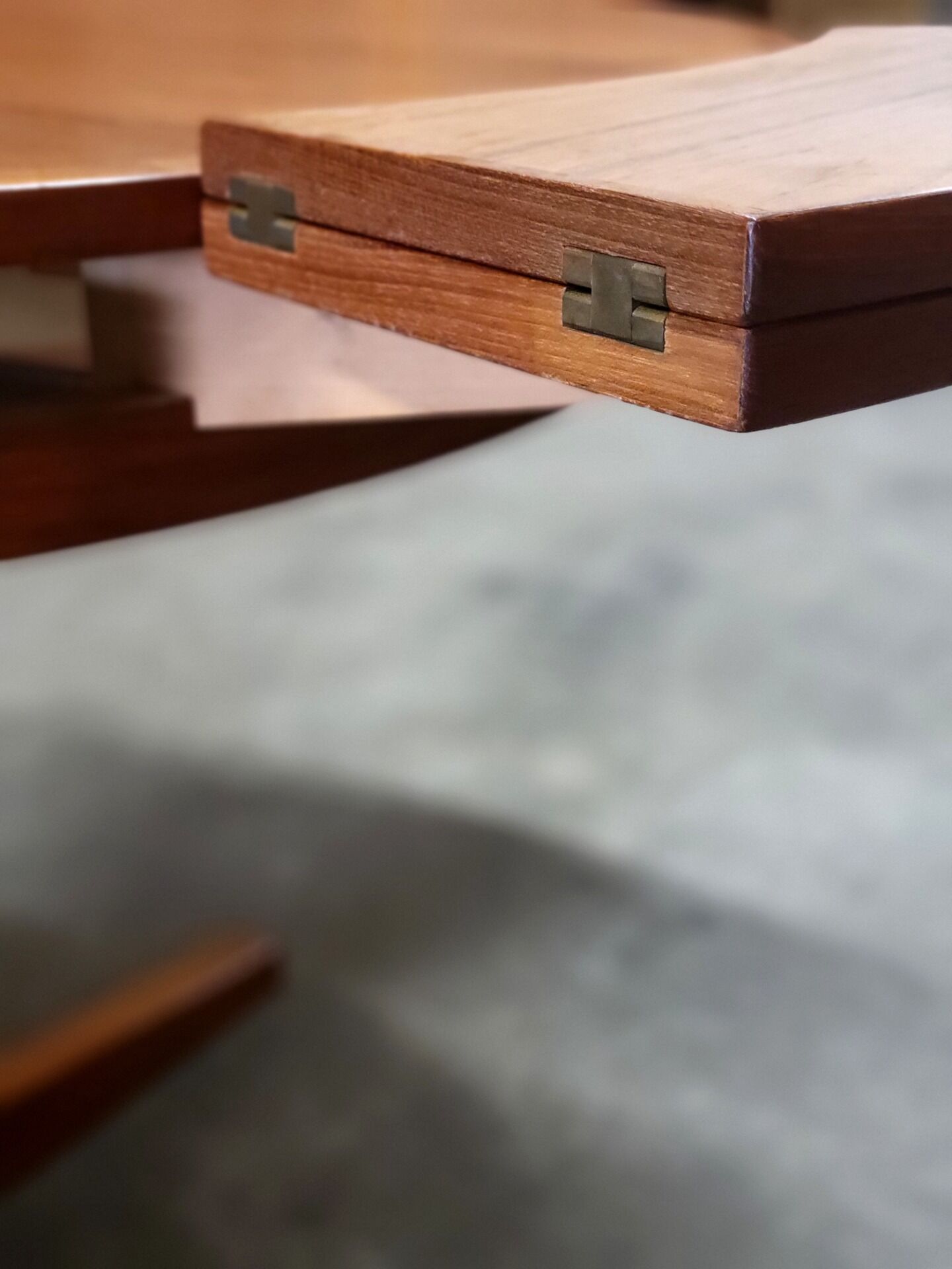 Dyrlund Flip Flap Lotus dining table in teak Denmark 1960