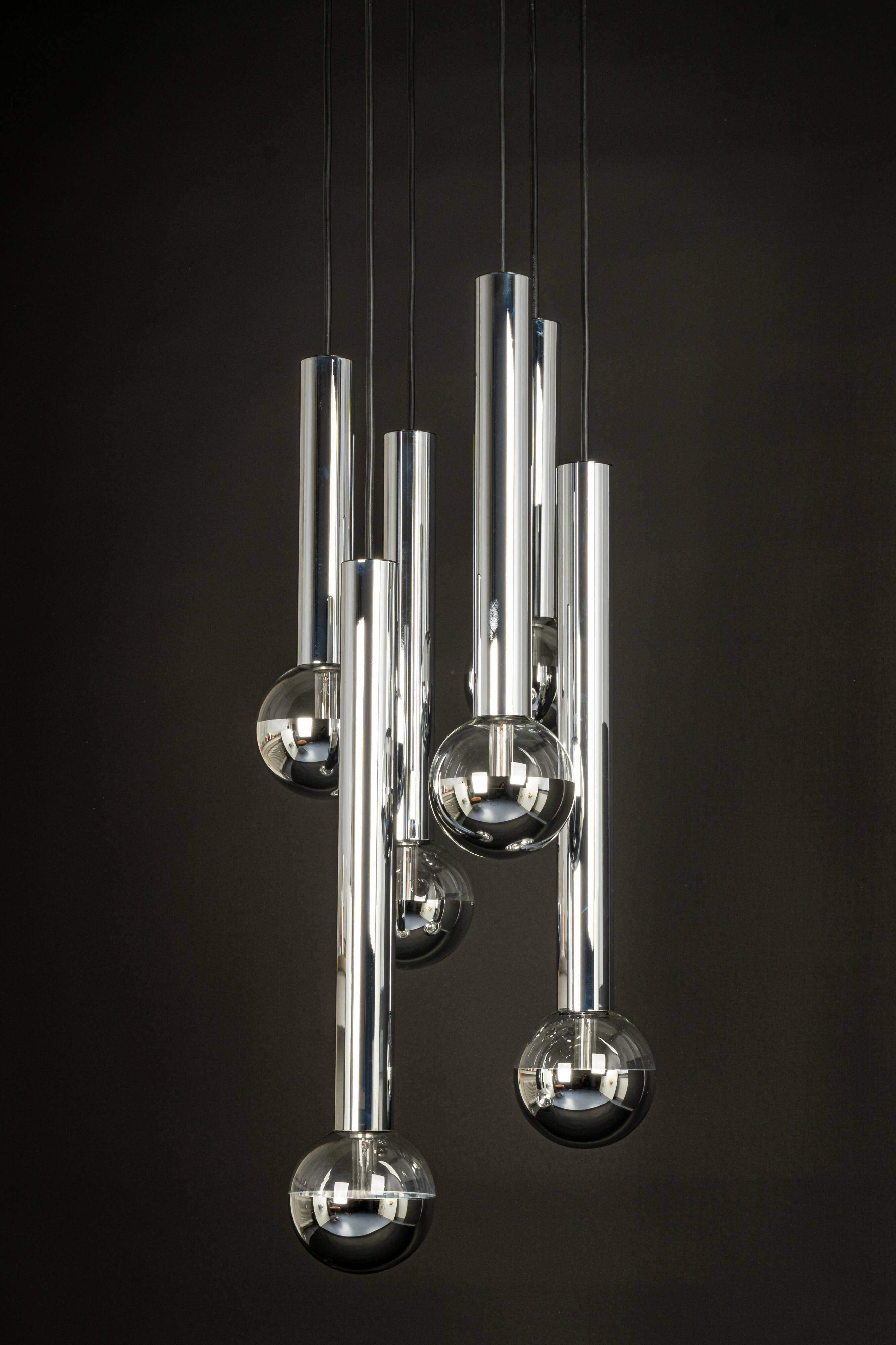 cascade chandelier design for Staff Leuchten, Germany, 1970s