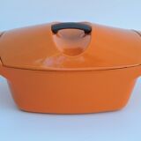 Enamelled cast iron casserole Le Creuset 4L5 designed by Raymond Loewy Vintage