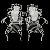 4 Provençal wrought iron armchairs from the 60s