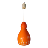 1970 orange glass pendant light