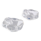 Pair of Daum crystal salt cellars