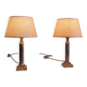 Lampes à poser en laiton - xxeme