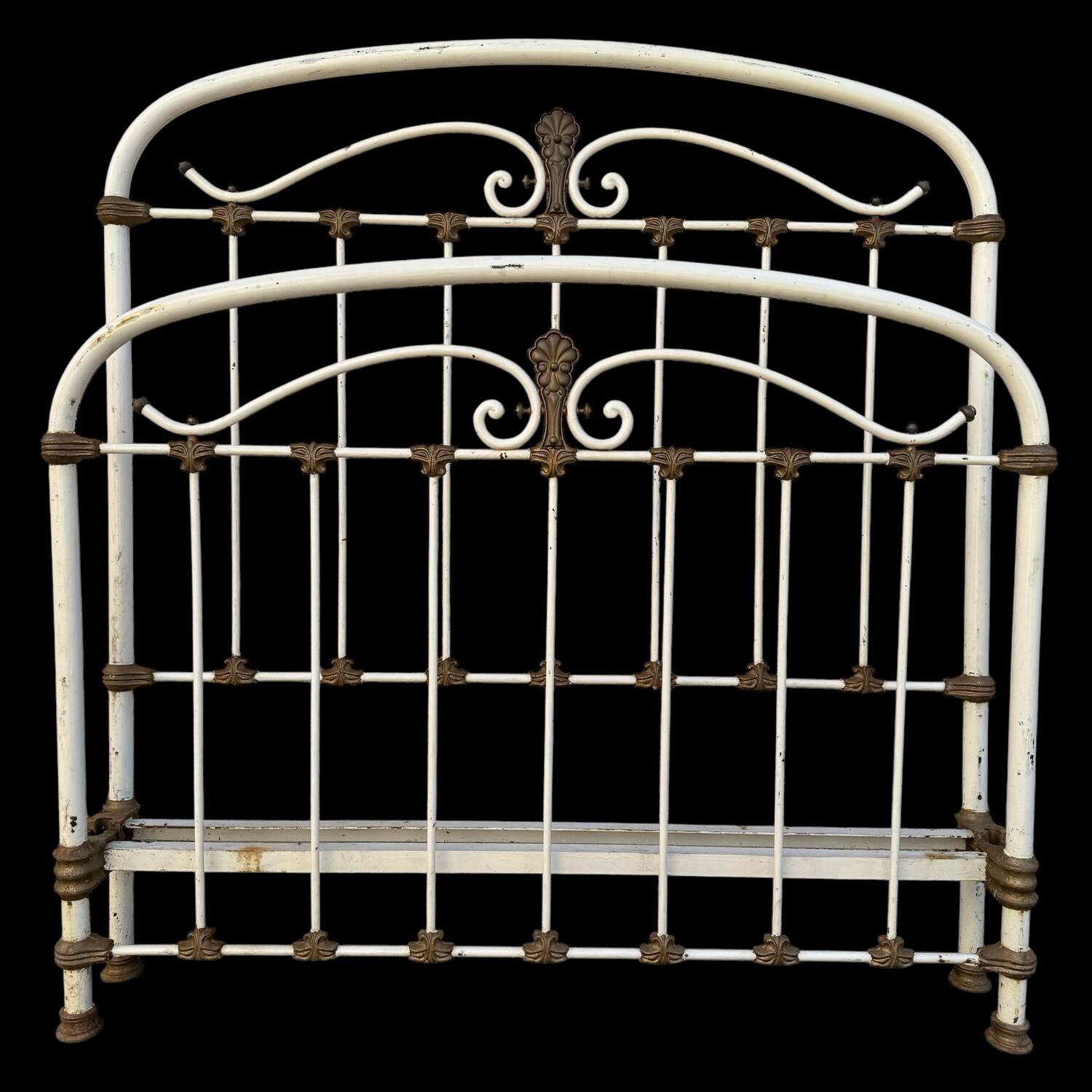 Antique wrought iron bed from the 1900s