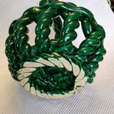 Ceramic braided basket