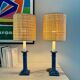Pair of "Blue Sky" ceramic lamps, 1970