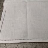 Serviettes de table anciennes damassées décor fleurs lot de9