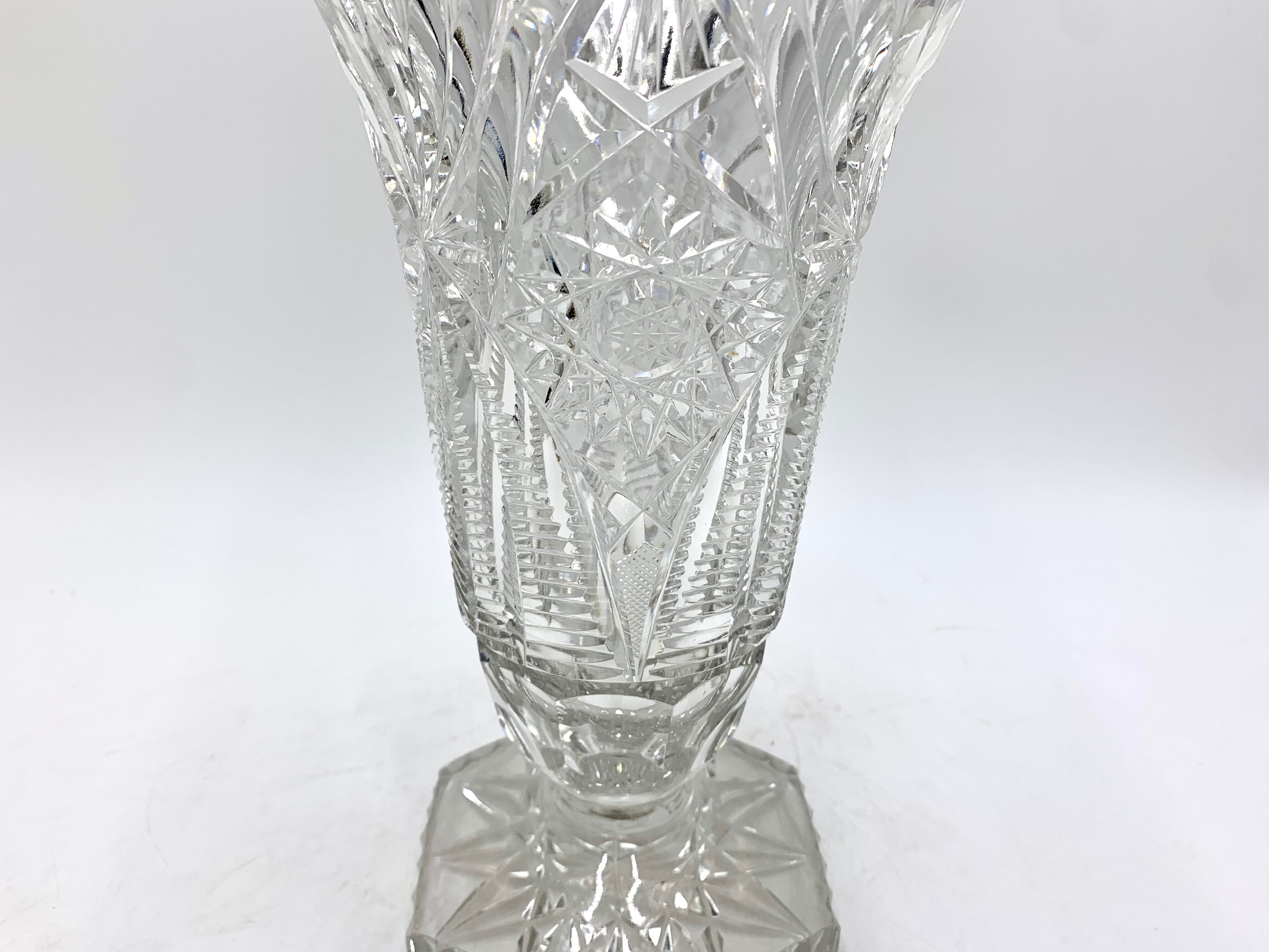 Midcentury Crystal Vase, Poland, 1960