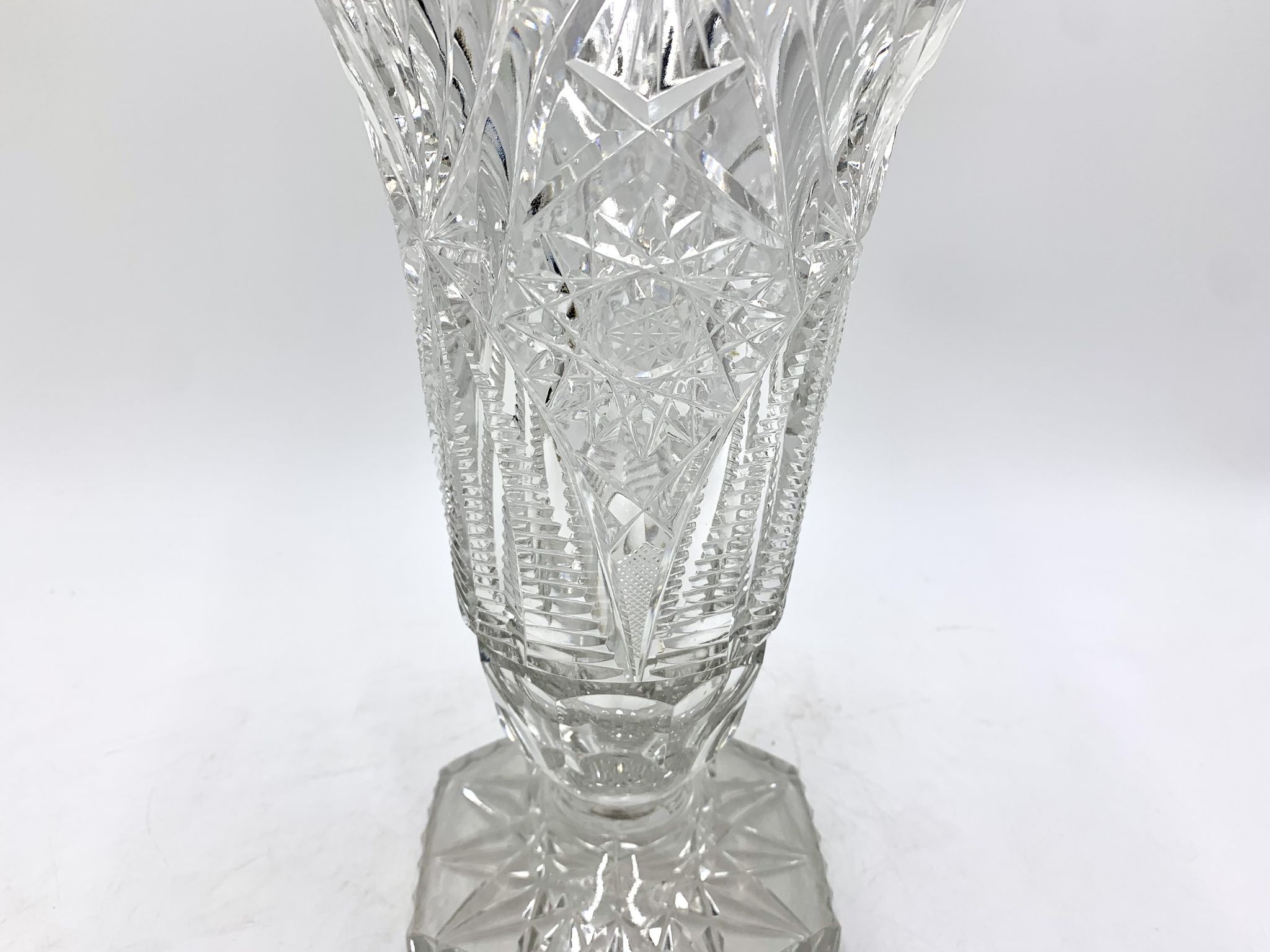 Midcentury Crystal Vase, Poland, 1960