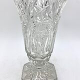 Midcentury Crystal Vase, Poland, 1960