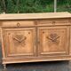 Louis XVI buffet renovated in solid oak from the 19th century, 140cm.