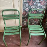 2 Tolix chairs in patinated metal