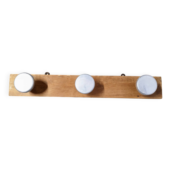 Porte-manteau bois et chrome