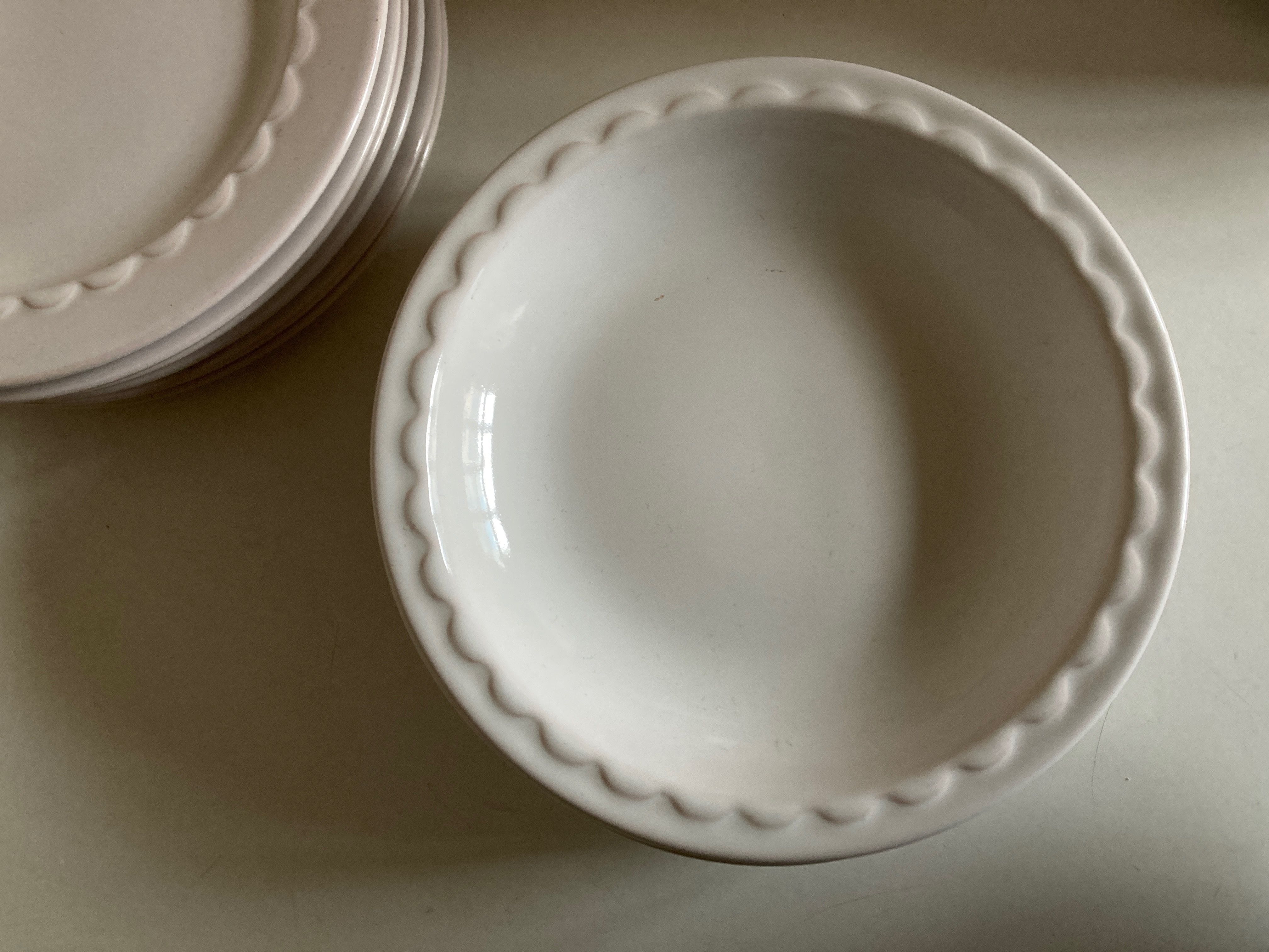 Set of 11 dessert plates and glazed earth cap 1970 by Pierre Motton for Gien