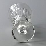 Vintage set of 4 hollow-ribbed tulip liqueur glasses