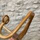 Vintage rattan wall coat rack