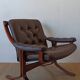 Norwegian Easy Chairs in Leather by Jon Hjortdal, Velledalen. Set of 2.