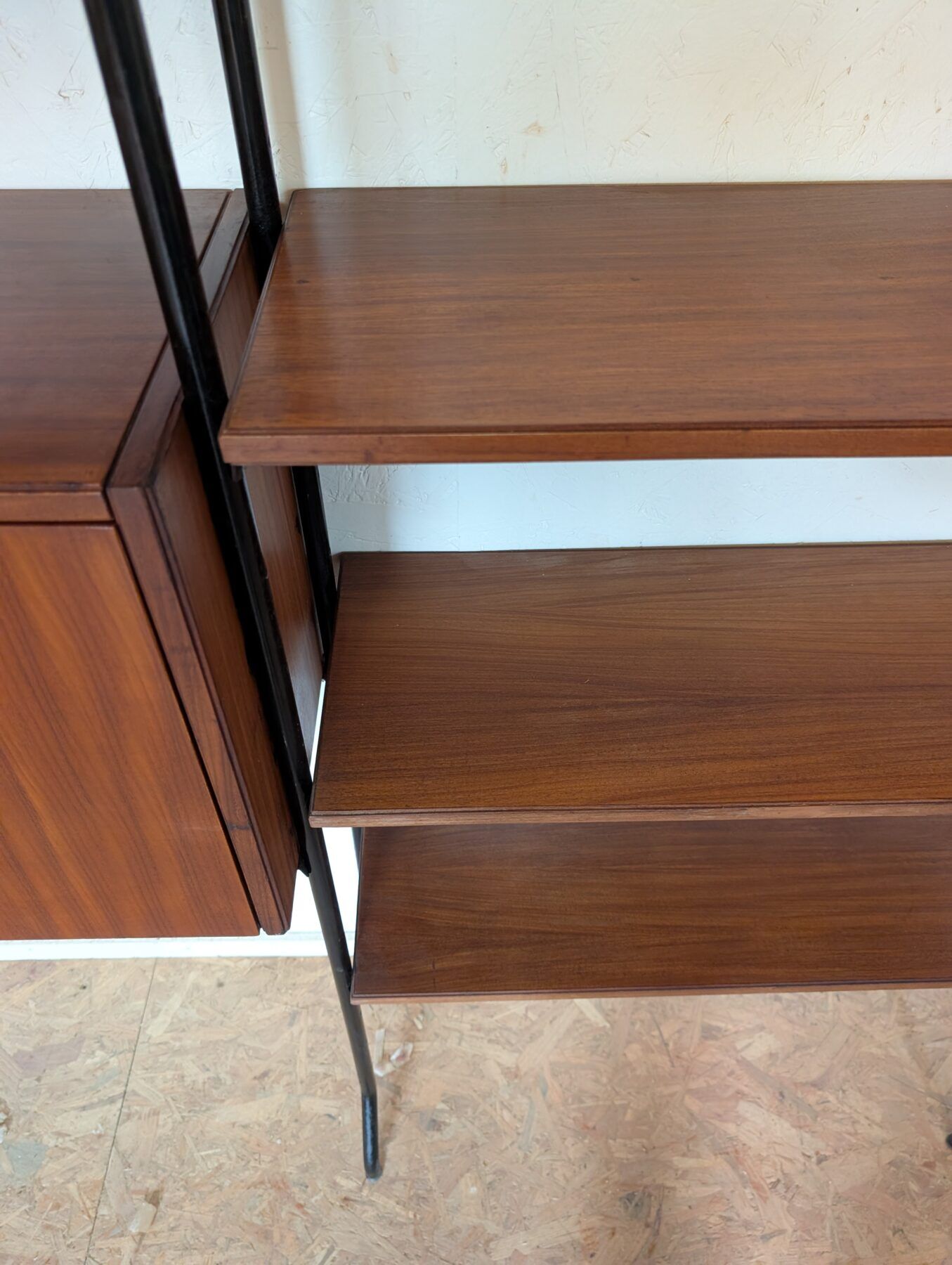 Free-standing teak bookshelf, Italy, 1960s