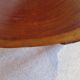 Tripod coffee table - solid okoumé wood - organic shape - brutalist style