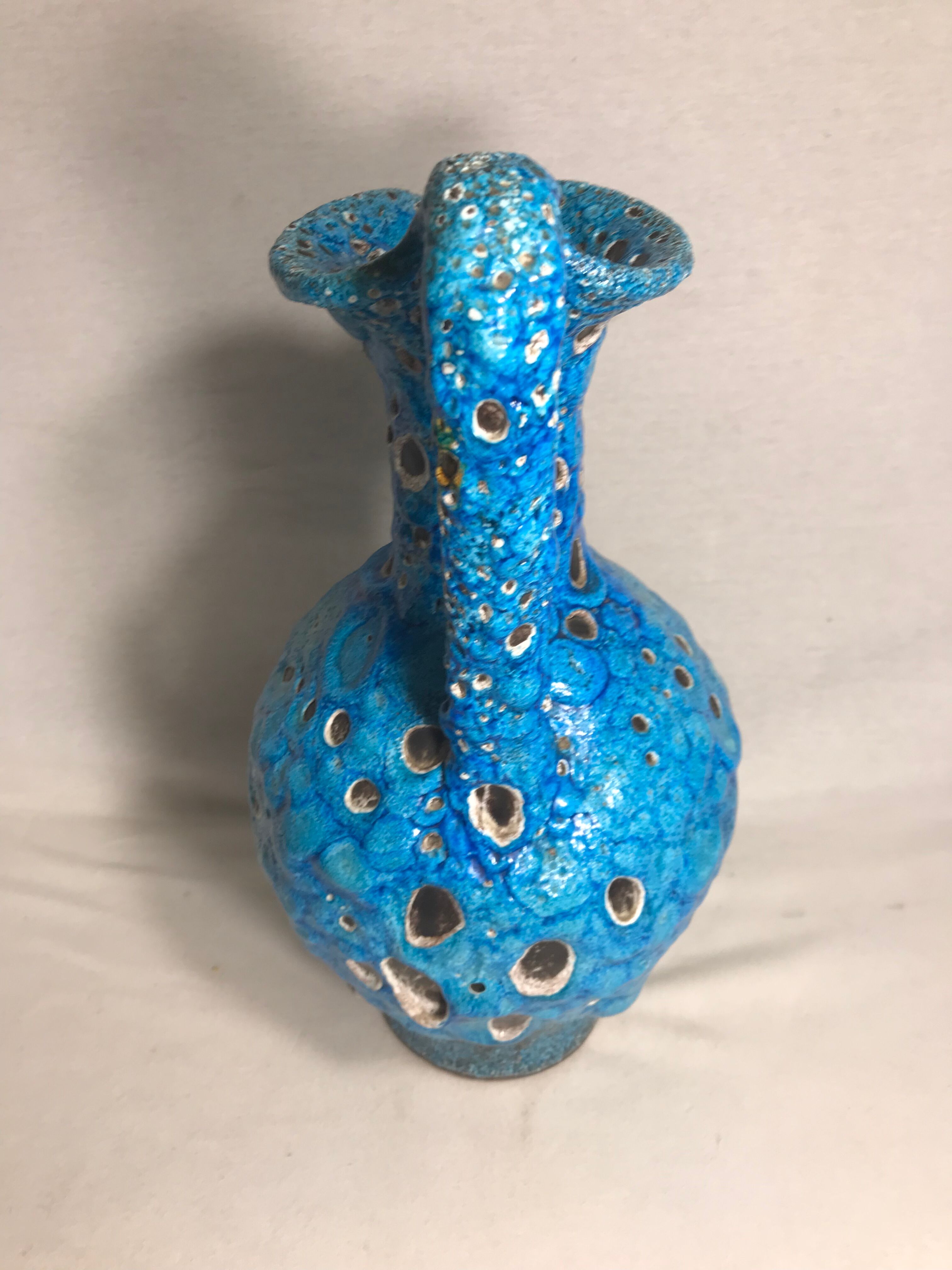 Former pitcher in blue ceramic