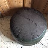 Green Sede leather pouf