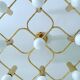 Large Space Age gilded ceiling light from Leola