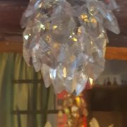 Lustre pampilles glycine / verre / cristal