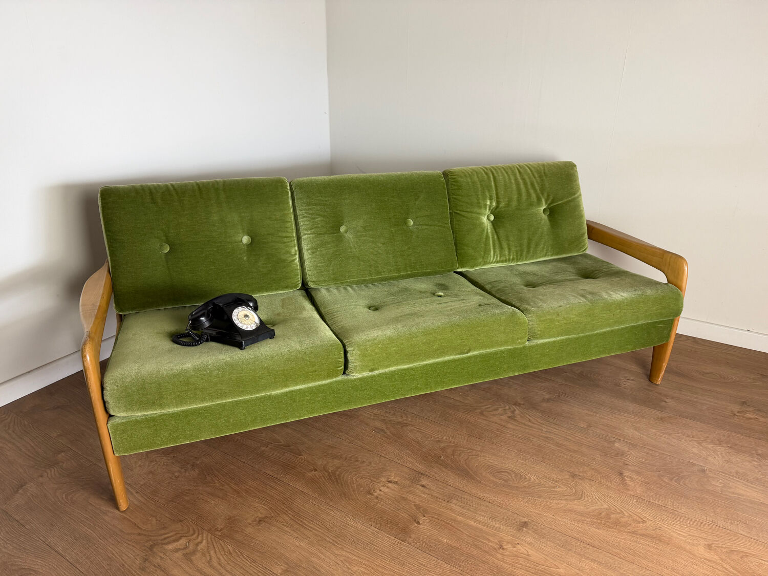 Vintage 3-seater convertible sofa – Eugen Schmidt / Soloform style