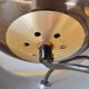 Smoked glass and chrome metal spot lamp from the 70s.