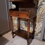 Console bedside table 1980 in brown glazed wood
