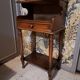 1980s console bedside table in brown varnished wood