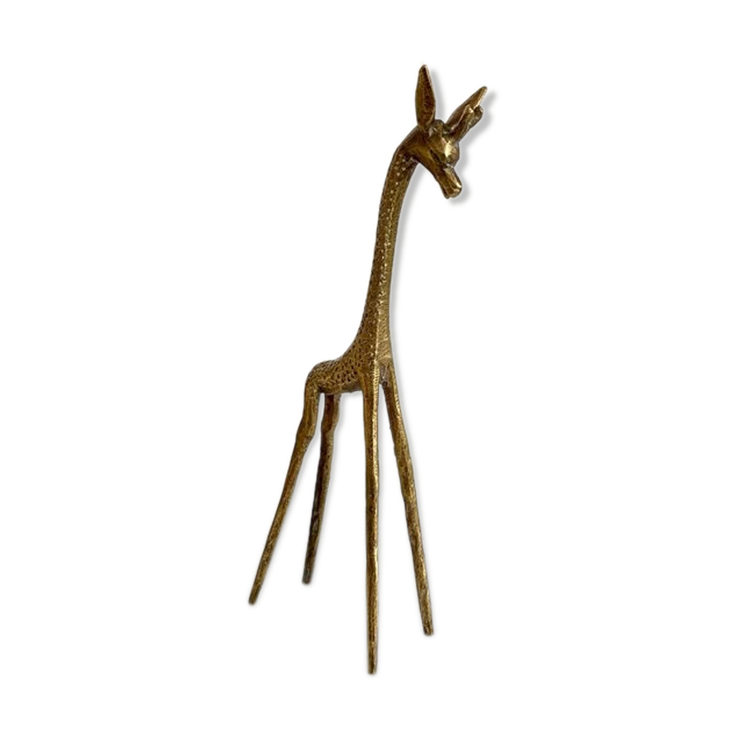 Golden brass giraffe