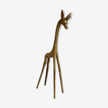 Girafe en laiton doré