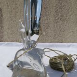 Pied de lampe en cristal signé Daum