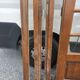 Paire de portes de séparation en chêne petits carreaux XXe