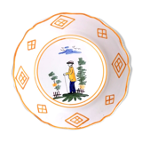 Plate in Nevers earthenware