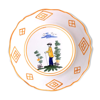 Plate in Nevers earthenware