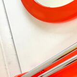 Round orange wall mirror by syla 70 years