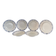 6 Saint Amand and Hamage white/blue earthenware soup plates