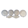 6 Saint Amand and Hamage white/blue earthenware soup plates