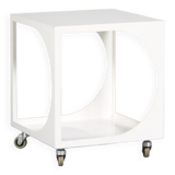 1960s white metal trolley from the Netherlands