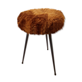 Vintage 60s/70s plush stool