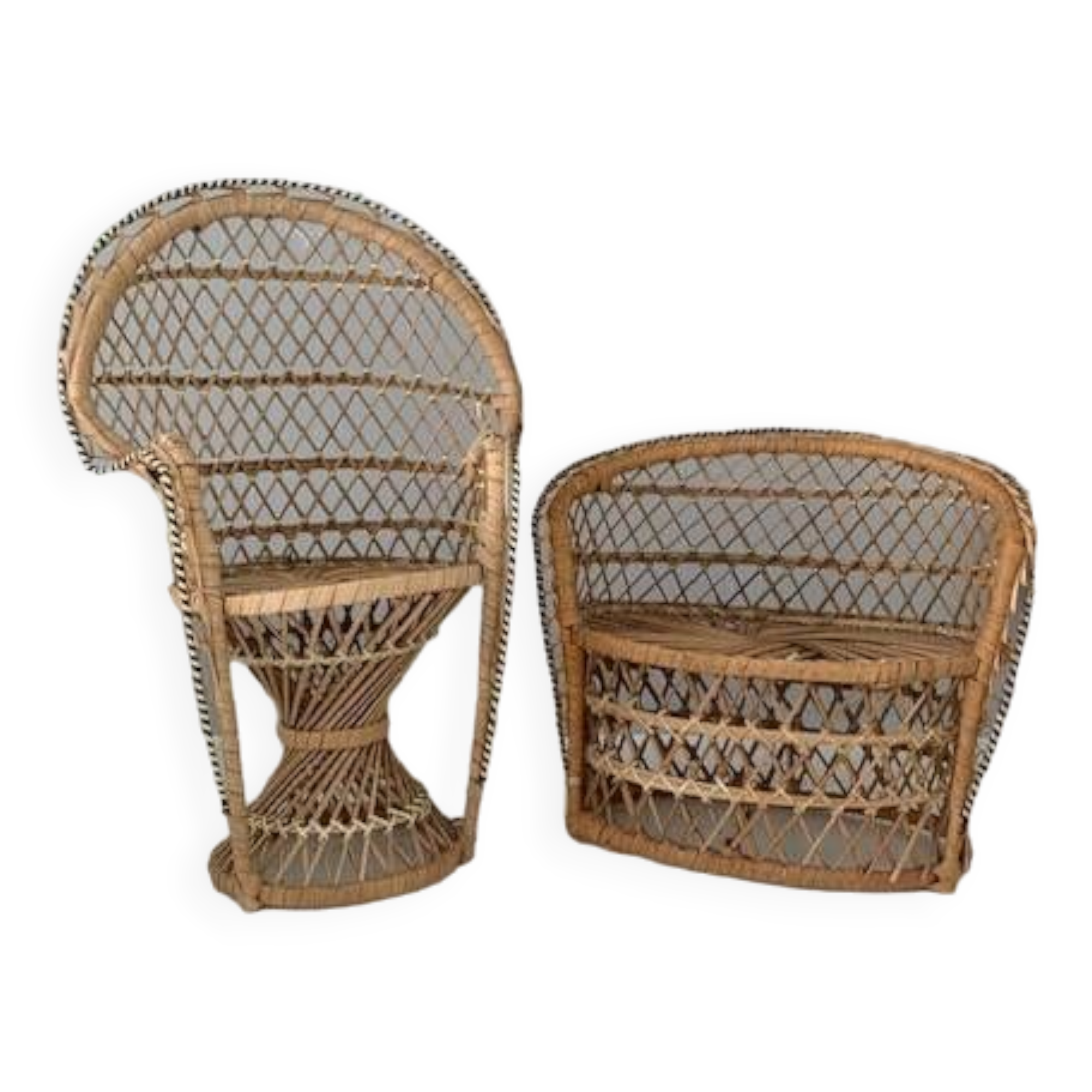 Wicker doll living room