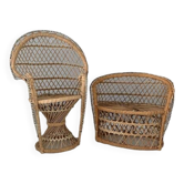 Wicker doll living room