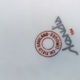 6 dessert, Haviland, 70s blue white porcelain plates